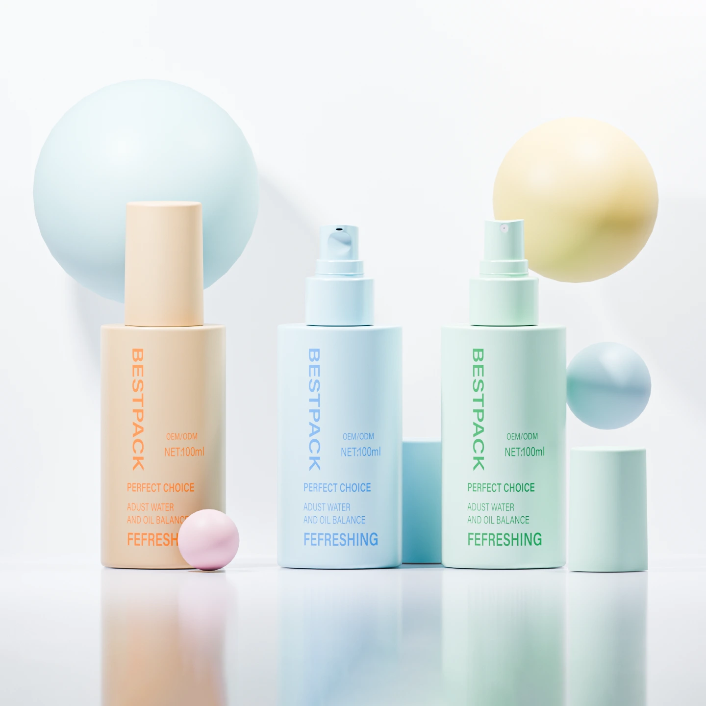 도매 맞춤형 100ml 유리병 - 로션 펌프 또는 스프레이 캡 포함 BEST-311453 1