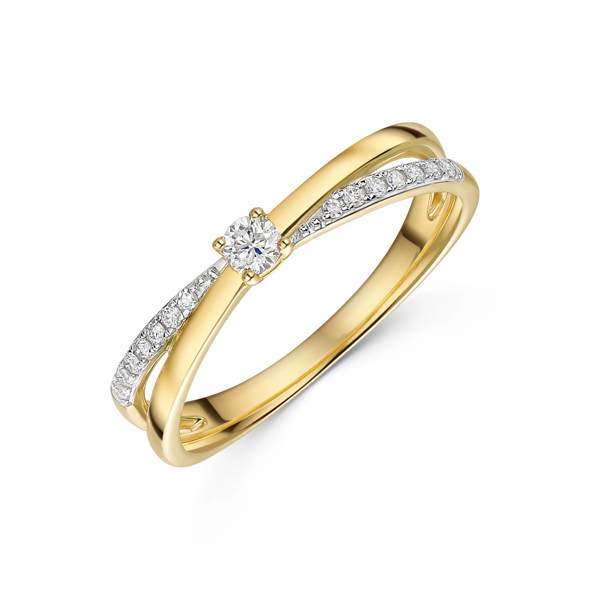 18K Yellow Gold Wholesales Price Lab Grown Diamond Ring Band For Women Girls Engagement 1