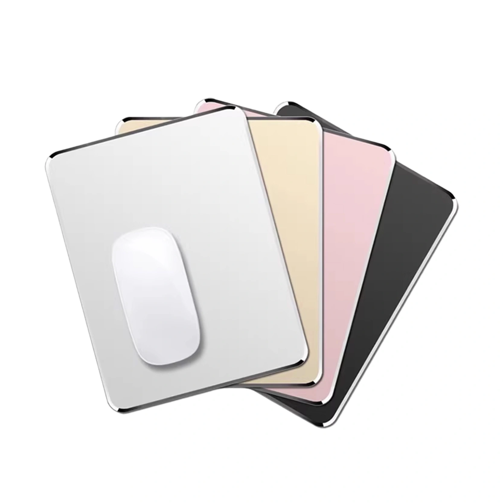 Double-Sided Hard Metal & Leather Mousepad - 240×200mm Waterproof Design for Any Surface 1