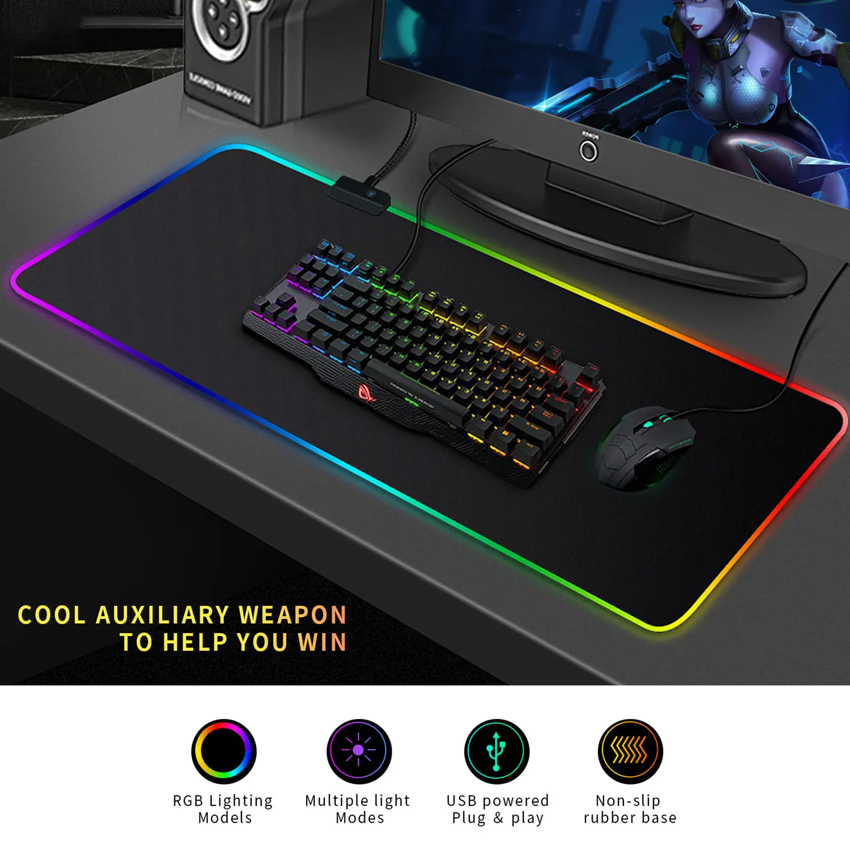 Factory Direct Rgb Mouse Pad for Gaming 3