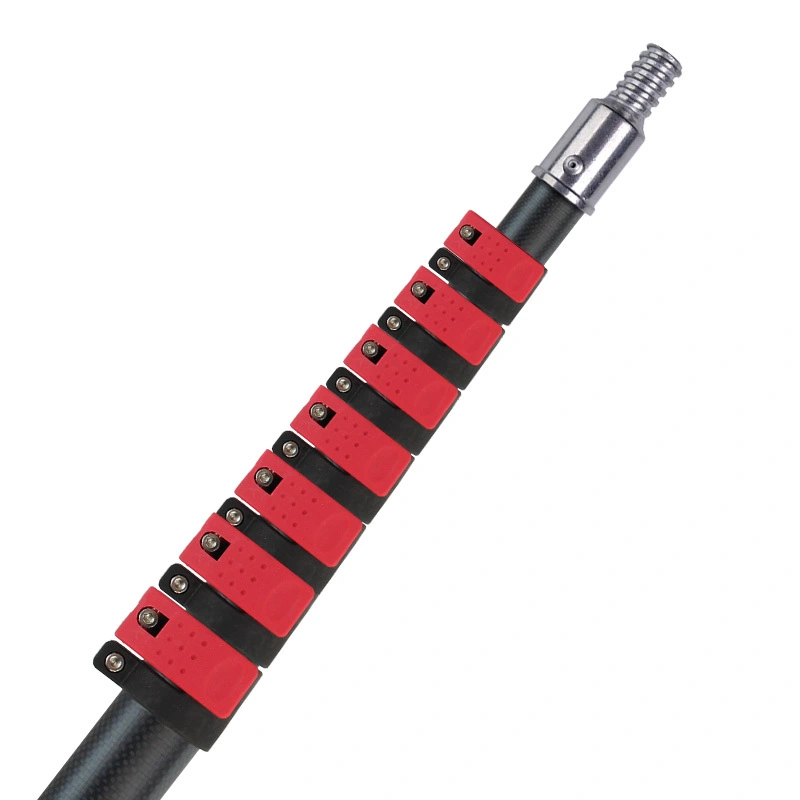 Teleskopstange aus Kohlefaser mit verschiedenen Spezifikationen, vielseitig, leicht und tragbar, mit Klappverschluss, geeignet für Haushaltsreinigung, Autowäsche, Poolreinigung usw. 1