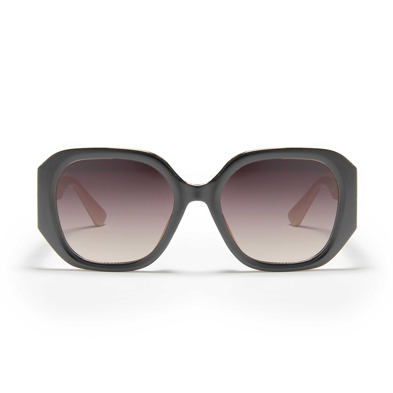 Oversized Square Sunglasses with Metal Accents, UV 400 Protection Womens Oversized Square Sunglasses Metal Accent Corners UV  main image 3