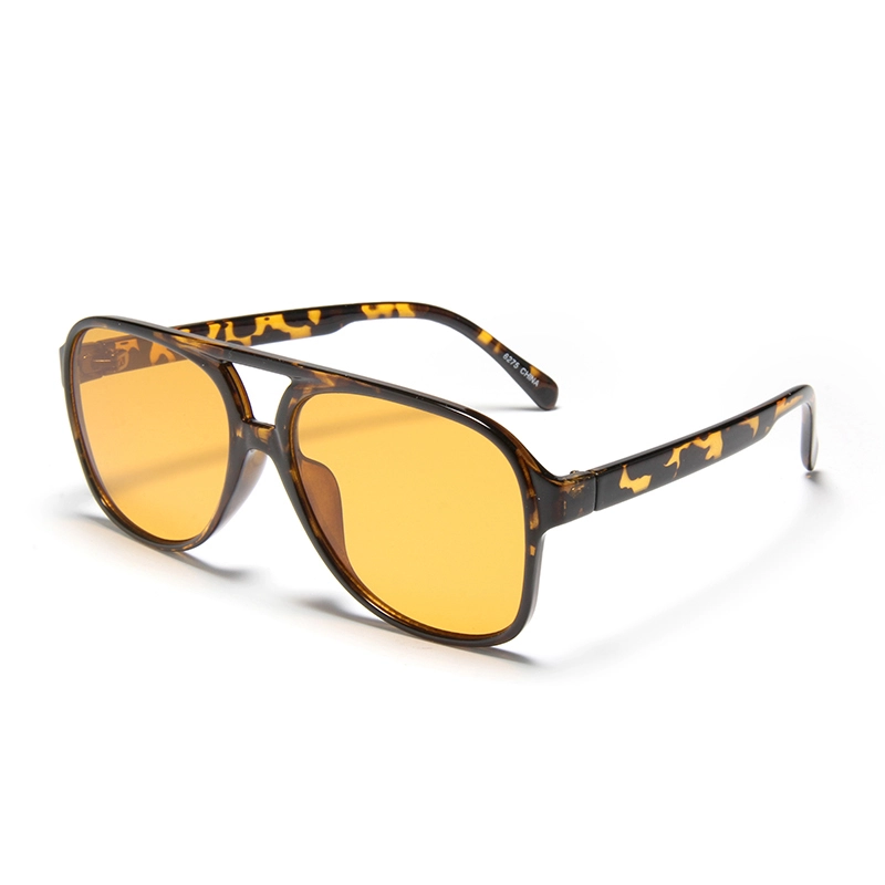 Солнцезащитные очки-авиаторы в ретро-стиле с черепаховым и мраморным узором S77249 — защита UV400 для любителей винтажного стиля. Модные солнцезащитные очки оптом. 1