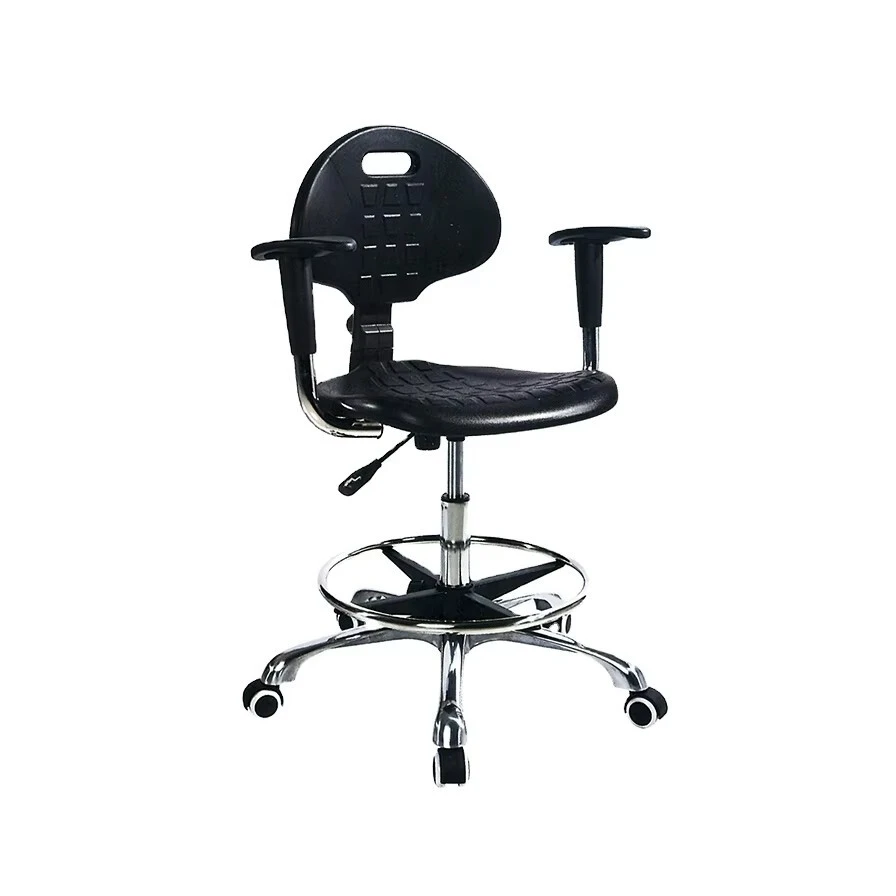 Lab Supply Comfortable Adjustable and Office Swivel Lift Chair with Wheel and Backrest 1