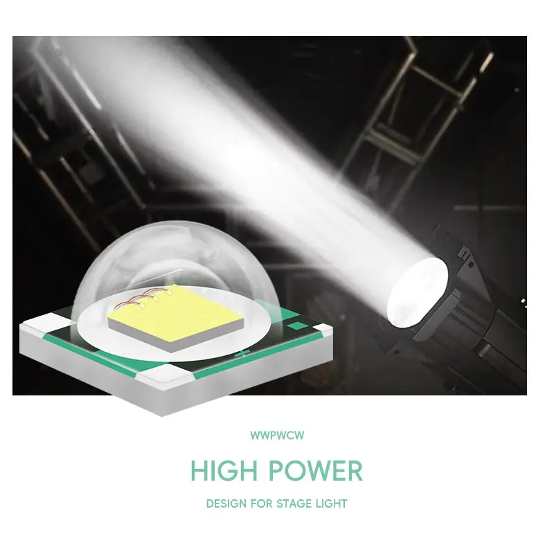 Customizable 1W-3W High Power LED Chip with 120° Viewing Angle and 2-Year Warranty for Stage Lights 1