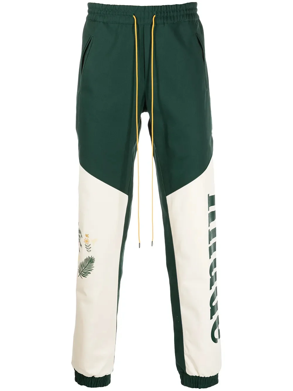 380克飛行拼接設計彈性腰帶運動錐形修身棉質運動褲，帶口袋-SP004 1