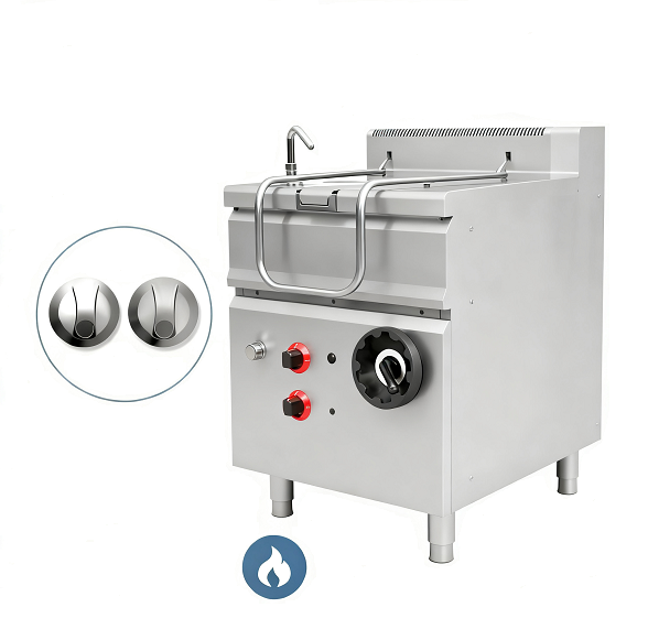 Kaesid Efficient Commercial Tilting Braising Pan | Gas & Electric Tilting Skillet 4