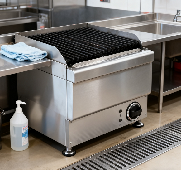 Kaesid Commercial Electric Grill with Volcanic Stone | Desktop Stainless Steel 4