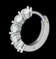 14K LAB DIAMOND HOOP EARRINGS 1