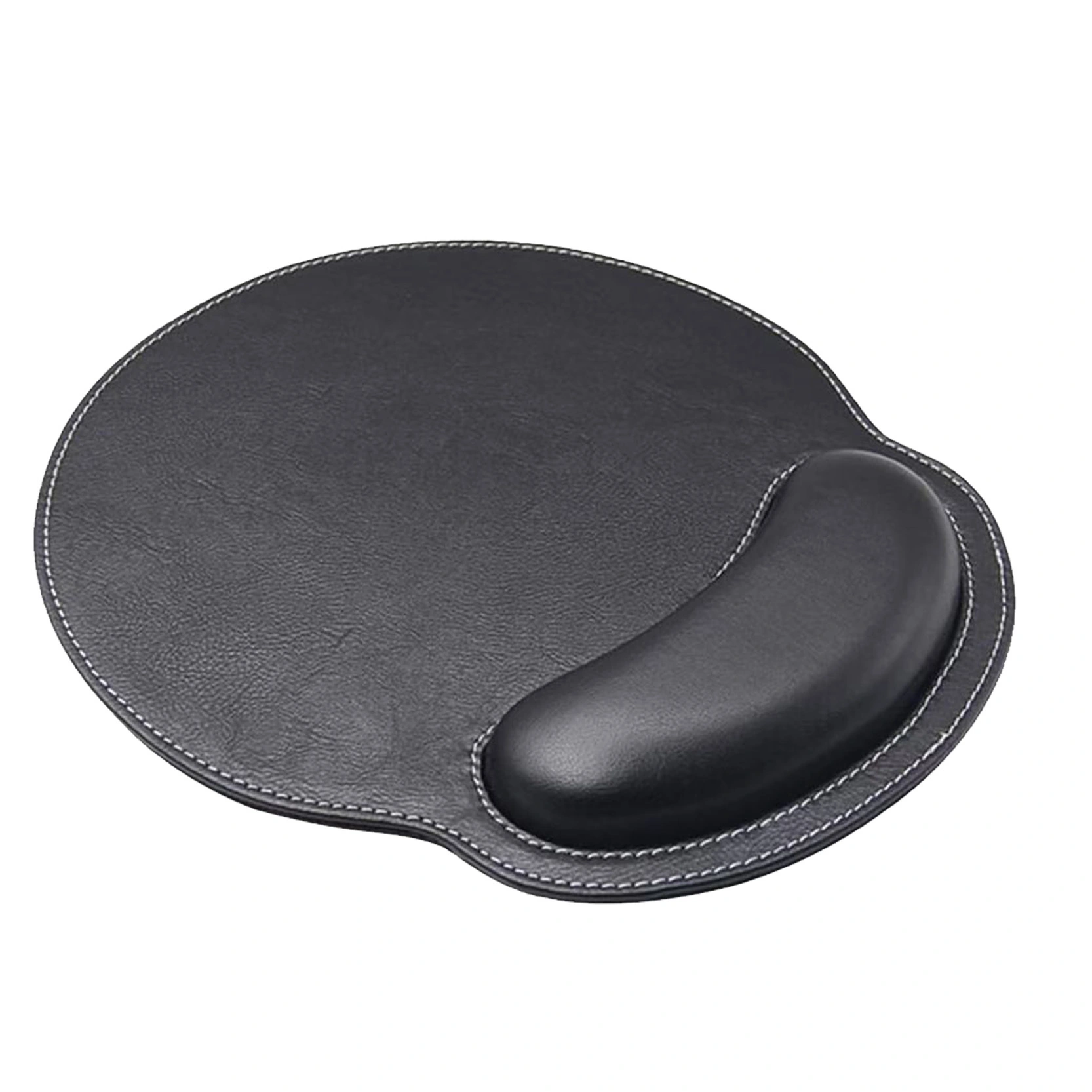 KLH-3144P Ergonomic PU Leather Mouse Pad with Memory Foam Wrist Support, Waterproof Surface & Non-Slip SBR Base, 245*215*23MM for Office Home Travel 1
