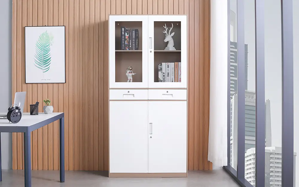 Instrument Cabinet Off-Center Middle Two-Drawer Filing Cabinet 1