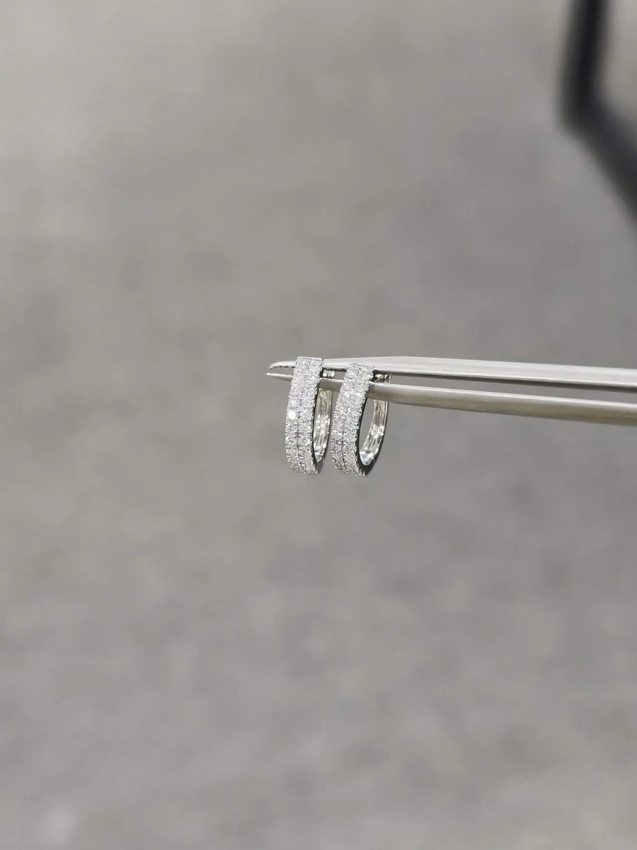 أقراط ألماس بلاتينيوم لاب أقراط ألماس كاملة CVD مع شهادة IGI 1