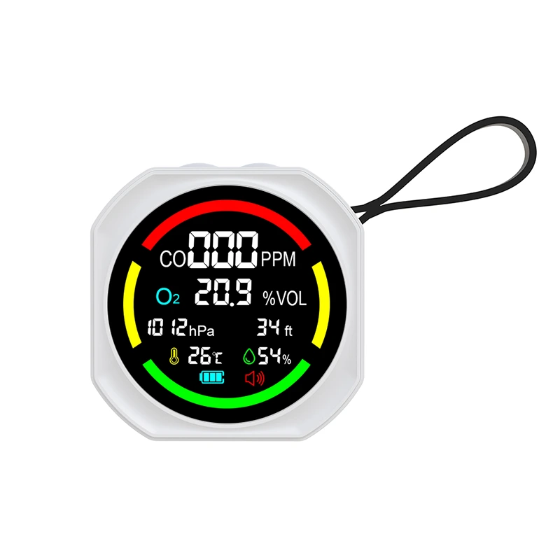 Carbon monoxide detector & Oxygen detector 6 in One 1