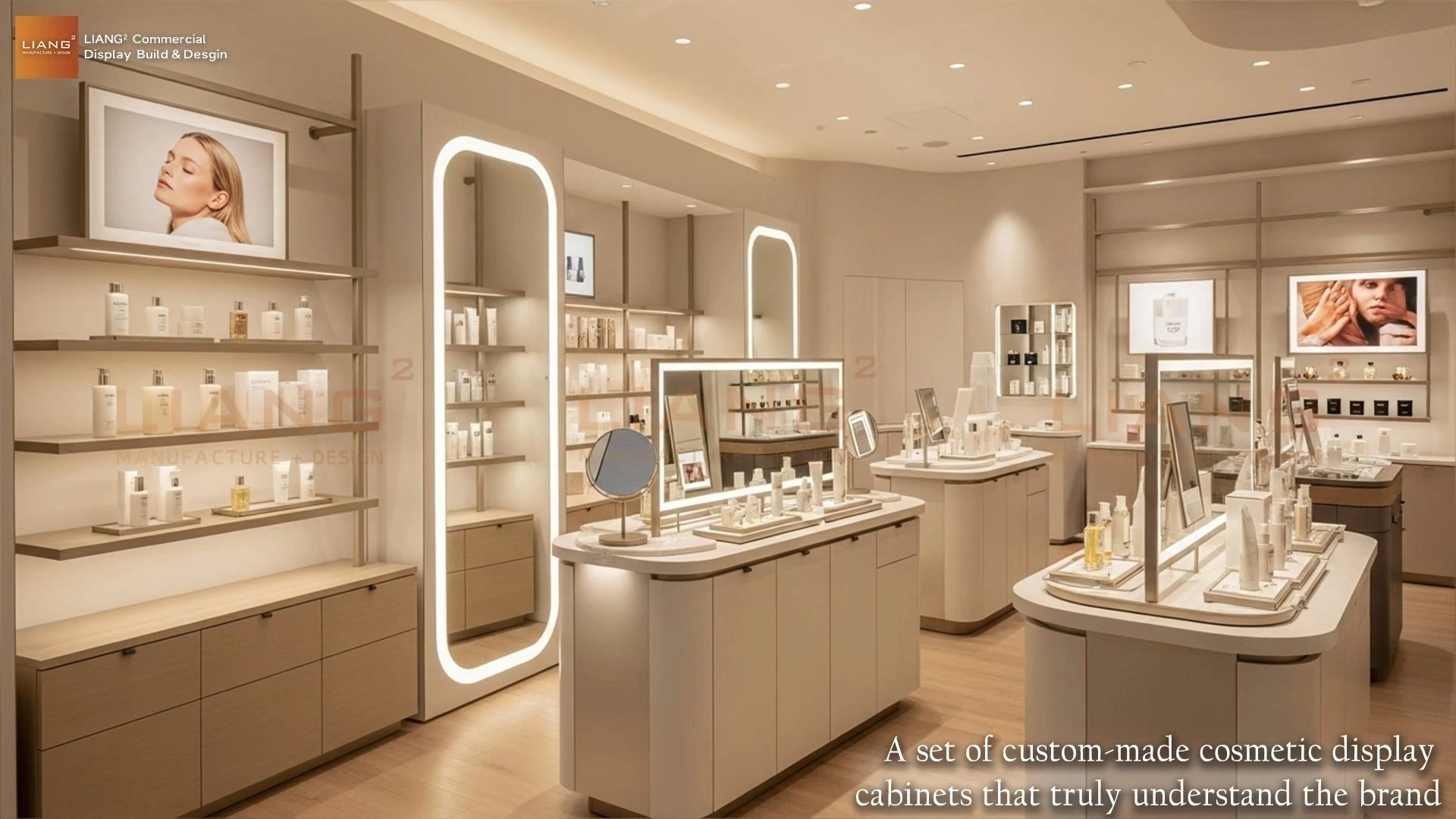 A set of custom-made cosmetic display cabinets that truly understand the brand 1