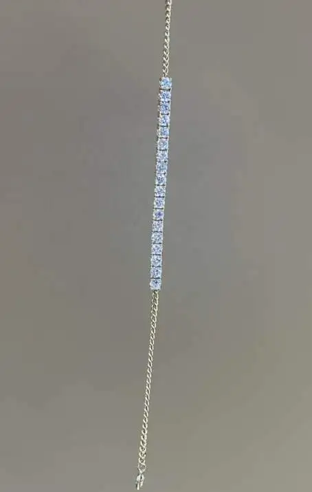 18k lab grown diamond bracelet 1.83ct Round Tennis bracelet with IGI certification 1