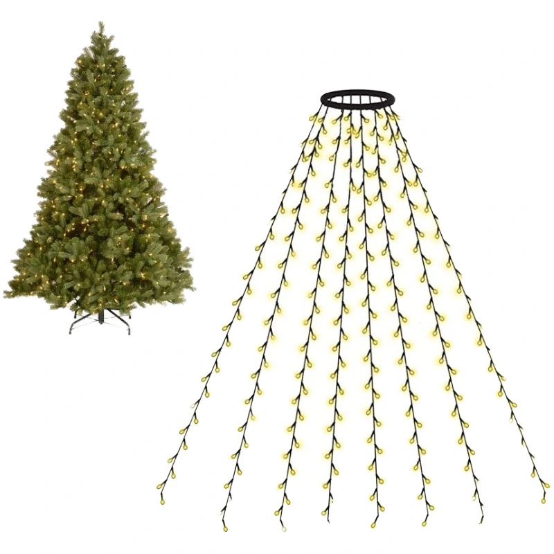 2m Christmas Garland Fairy Lights with Ring for Chrstmas Tree Decor 1