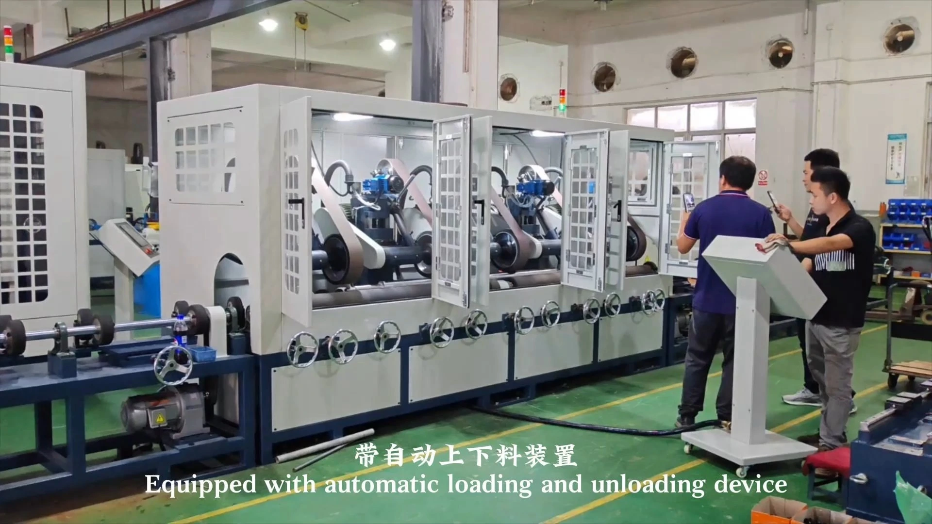 JinZhu 5 Heads Round Tube Stainless Steel Gas tank Aluminum Body Container Polishing Machine 1