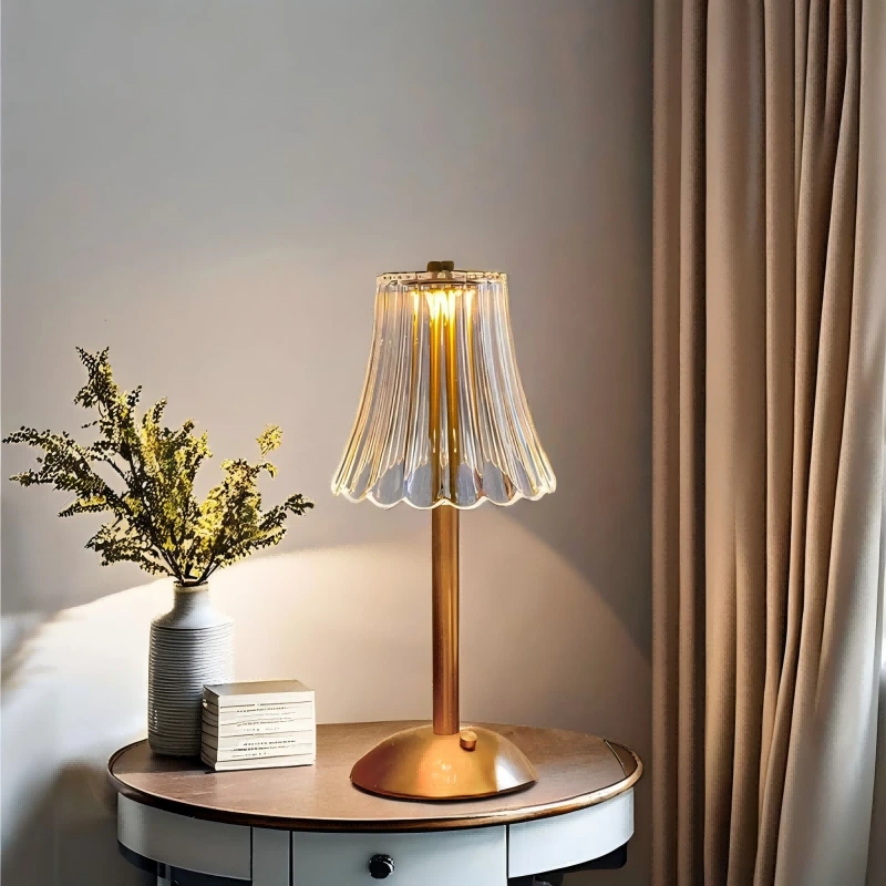 Rechargeable Battery Operated Cordless Bedside Crystal Table Lamp For Bedroom 1