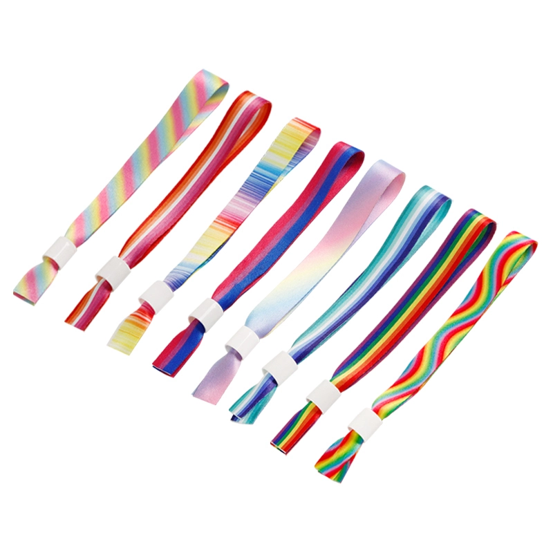 Heat transfer ribbon wristbands with customizable logo 1