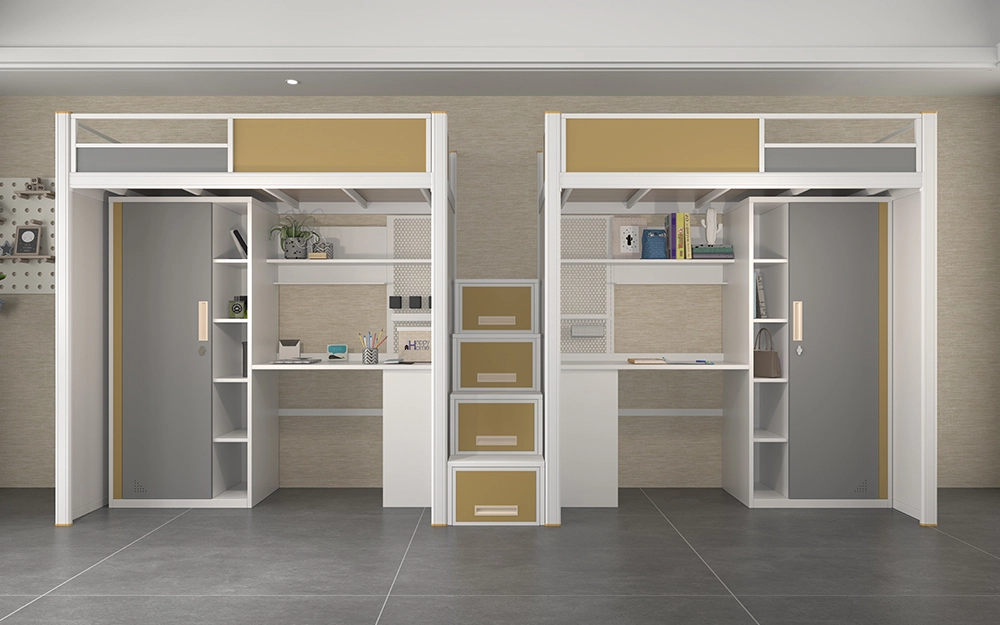 Modern Minimalist Apartment Furniture Set (Bed With Desk Underneath) 1