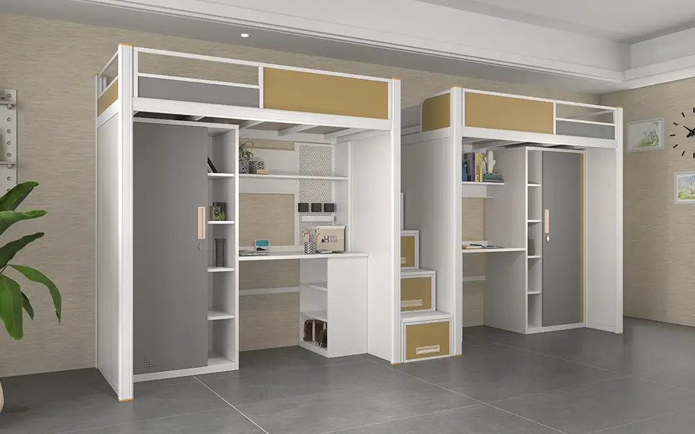 Enterprise administrator dormitory customized apartment combination bed with upper bed and lower desk 1