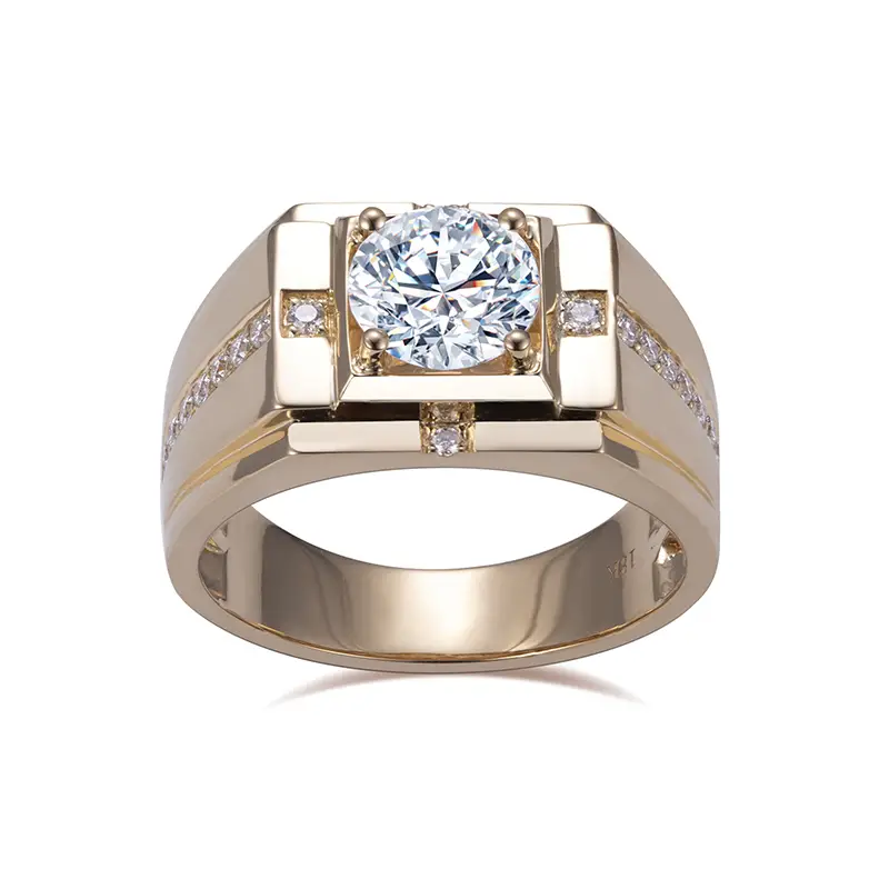 MSR-1255 18k yellow gold  Ring 1.5CT Round Lab Grown Diamond Ring IGI Certificate Messi Jewelry 1
