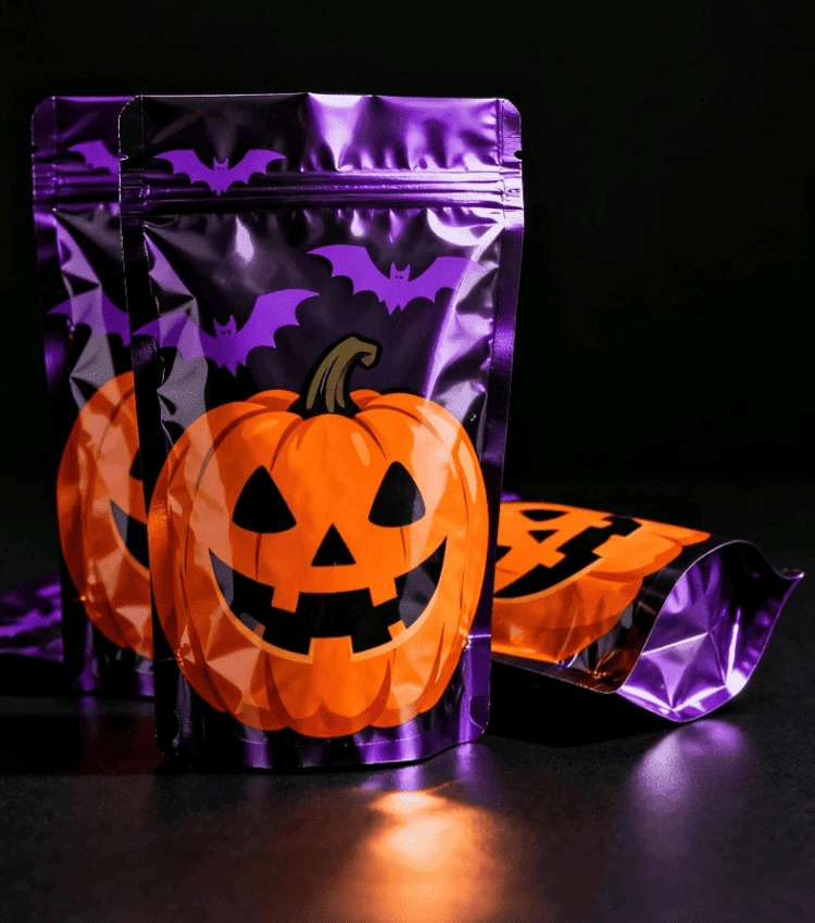 Recyclable Stand Up Plastic Pouch Candy Zipper Mylar Bag Custom logo 1