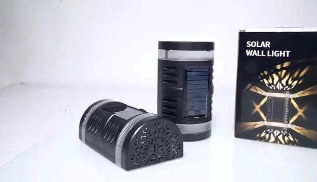 Solar-Powered Wall Washer Light with Openwork Pattern, Waterproof for Outdoor Use 1