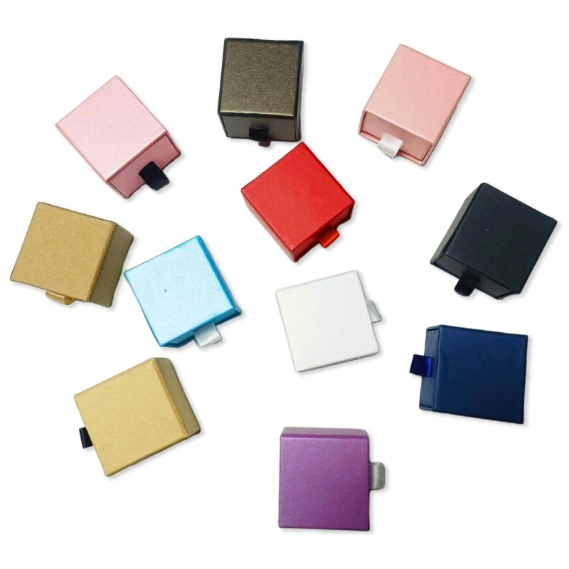 Customizable Rigid Cardboard Paper Packaging Jewelry Drawer Box 1