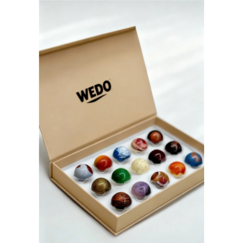 Custom 2mm Cardboard Paperboard Packaging Magnet Box 12 Dividers UV Foil 1