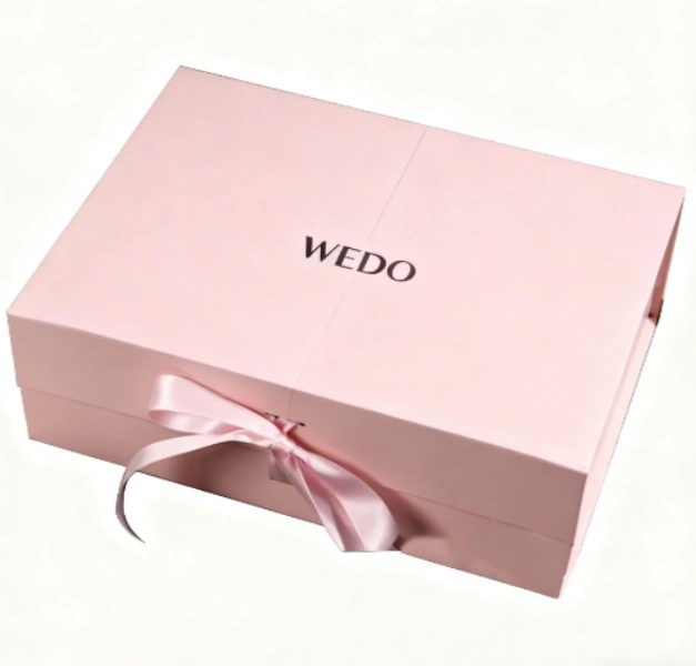 Gift Magnetic Ribbon Handheld Foldable Corrugated Paper Box Packaging 1