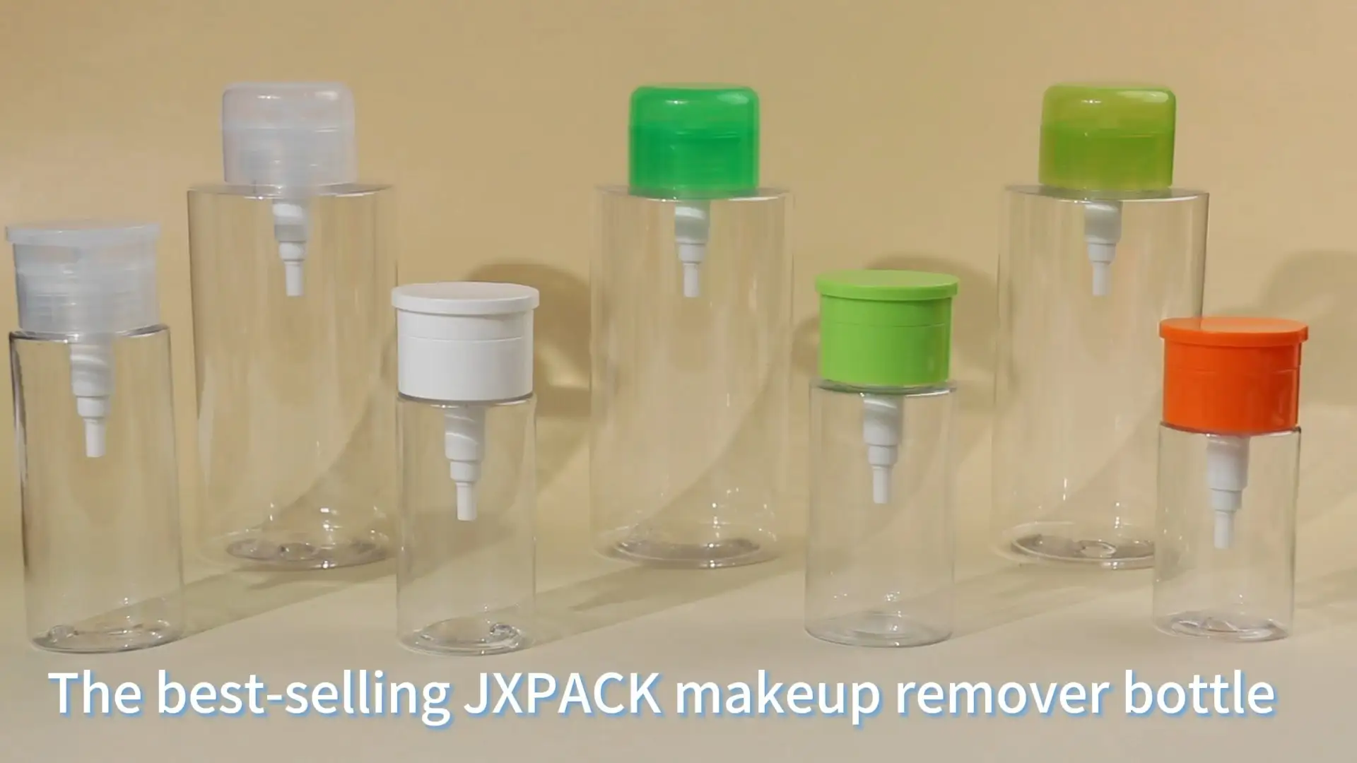 Wholesale PET plastic makeup remover bottles with flip caps, multiple capacity options for makeup packaging 1