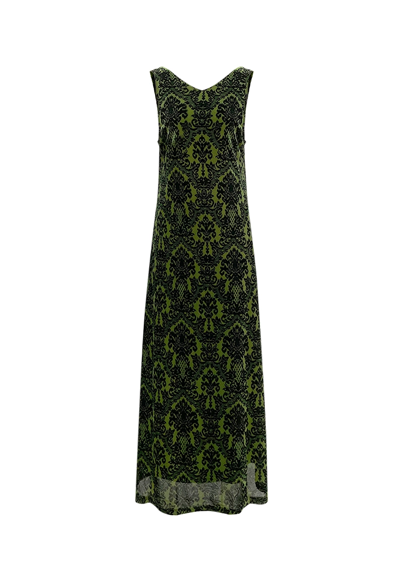 Women's Sleeveless Printed Knitted Jumper Dress Vepeen Apparel 1