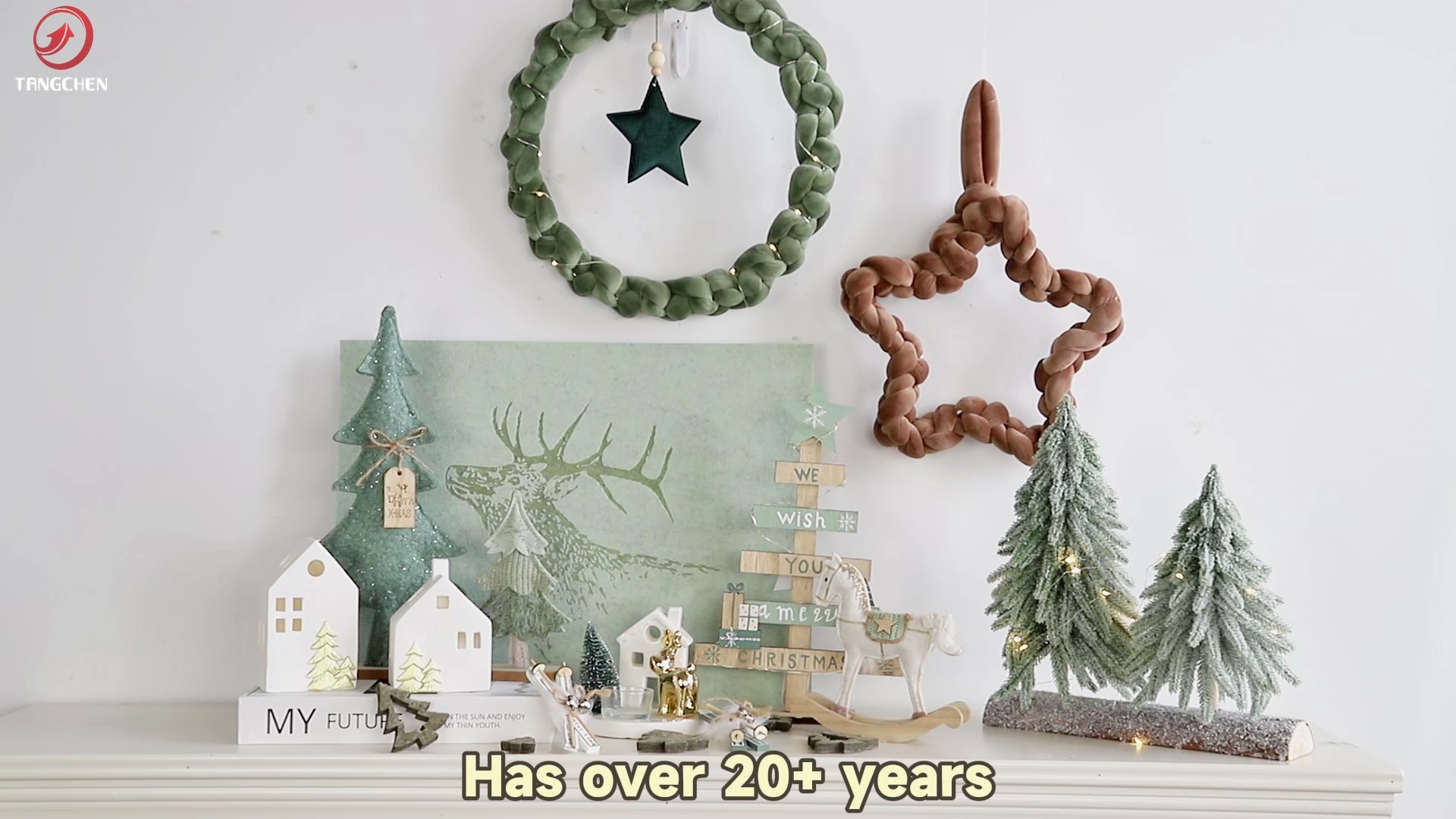 Kit de regalo DIY para casa de invierno | Casitas navideñas de cerámica blanca para decorar chimeneas y mesas 1