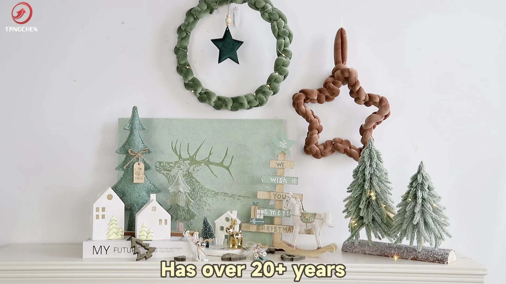 Winter Holiday Home DIY Gift Set | Ceramic White Christmas Village Houses for Fireplace & Tabletop Decoration 1