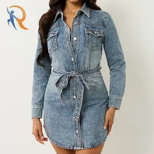 GEORGIA SUPER QT BELTED SHIRT DRESS 1