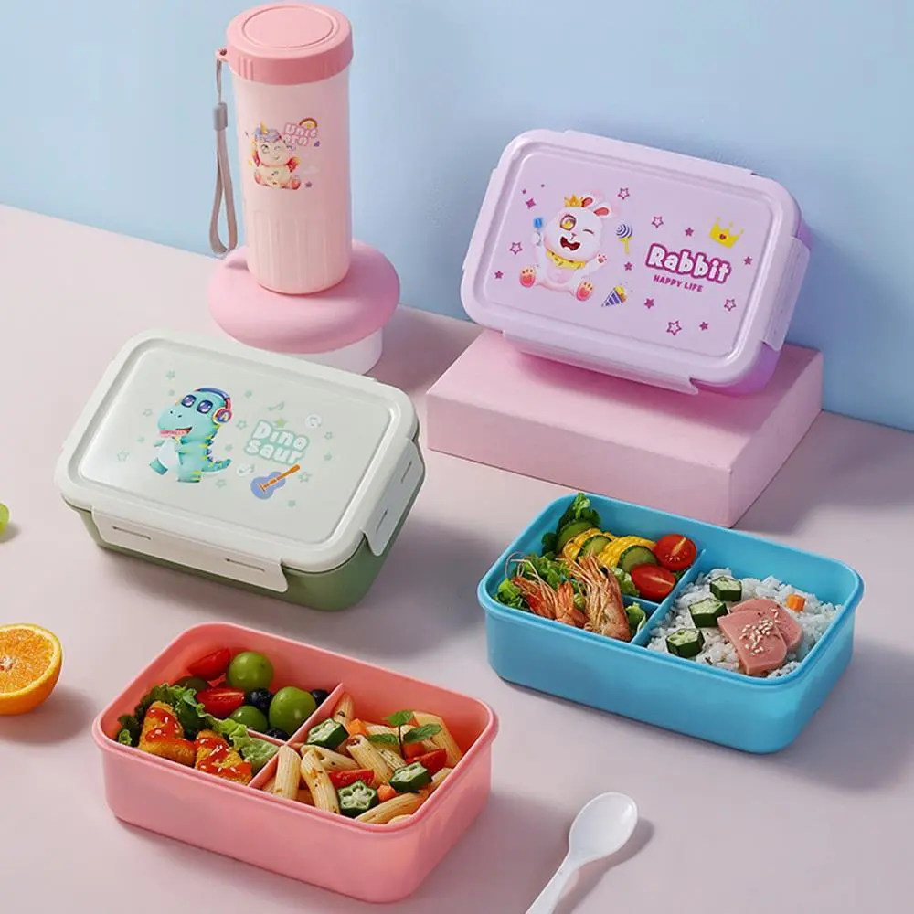 Hongxing Children's Bento Lunch Box Set, Children's Cartoon Portable Fruit Meal Box Set 1