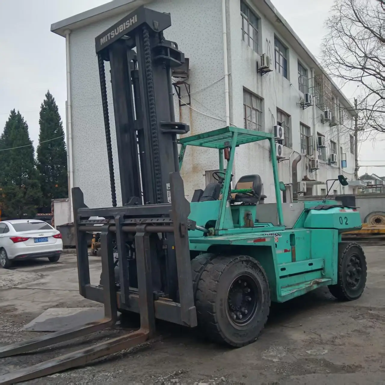 2007 MITSUBISHI FD150 Used Forklift 15 Tons Secondhand Lift High Quality in Shanghai Yard 1