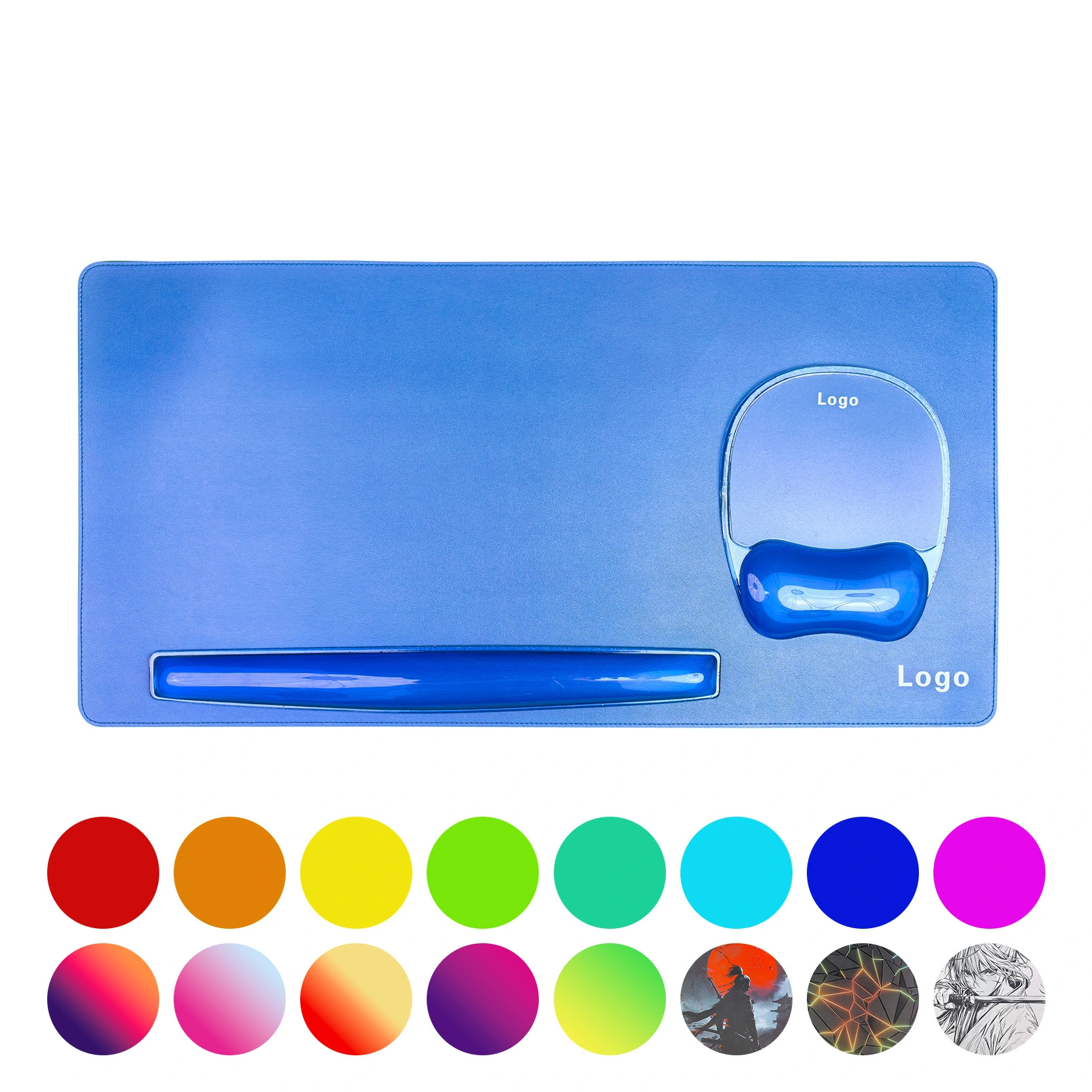 3-in-1 Leather Desk Pad Set with Crystal Gel Supports Complete Luxury Workspace Solution in Multiple Colors 1