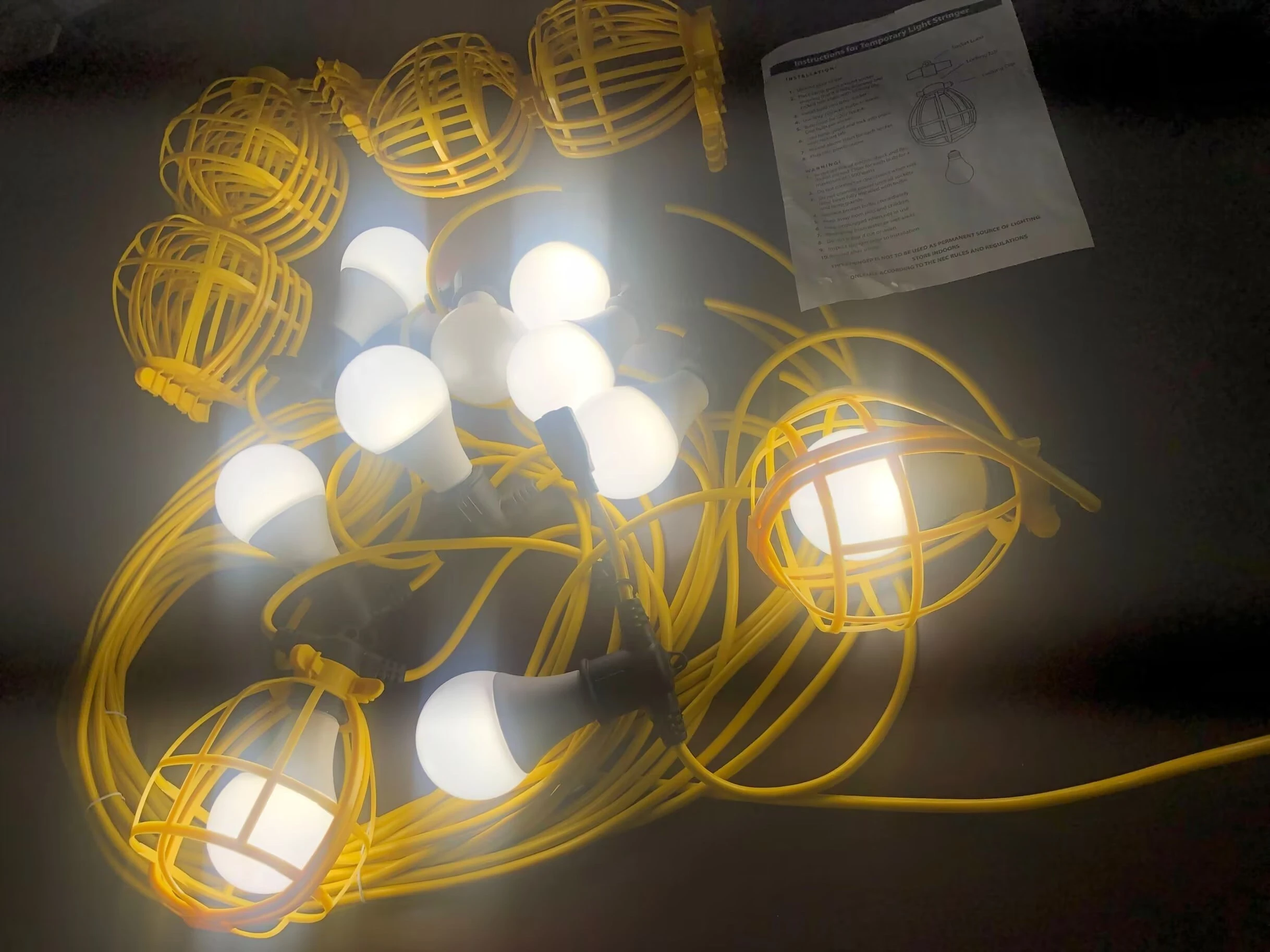 15M 30M IP65 Industrial Temporary Lighting for Attic Jobsite Garage 1