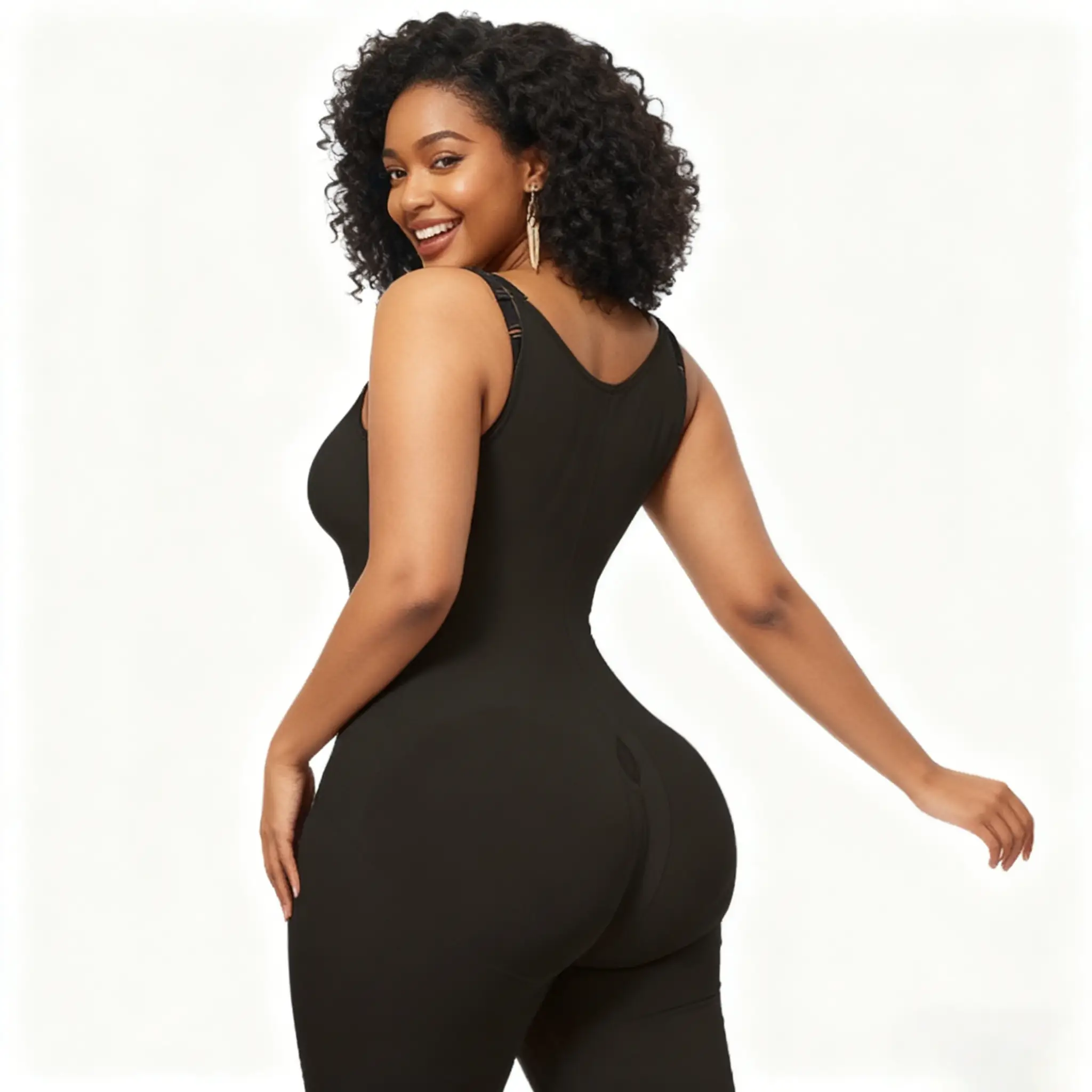 Women One-Piece Shapers Tummy Control Bodysuit Sleeveless Fajas Shapewear 1