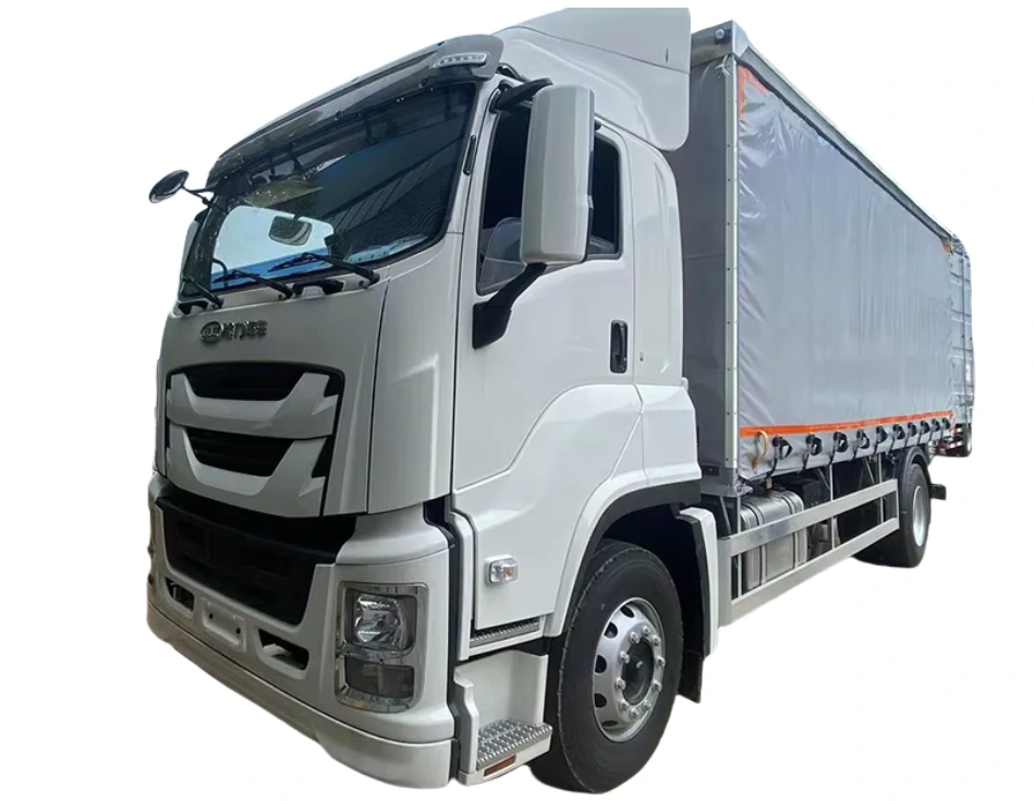 لشاحنة ISUZU GIGA 4X2 240 حصان ديزل ثقيلة جديدة ستارة جانبية للتوجيه الأيسر سياج باب دوار خزان شحن خلفي متين وفعال 1