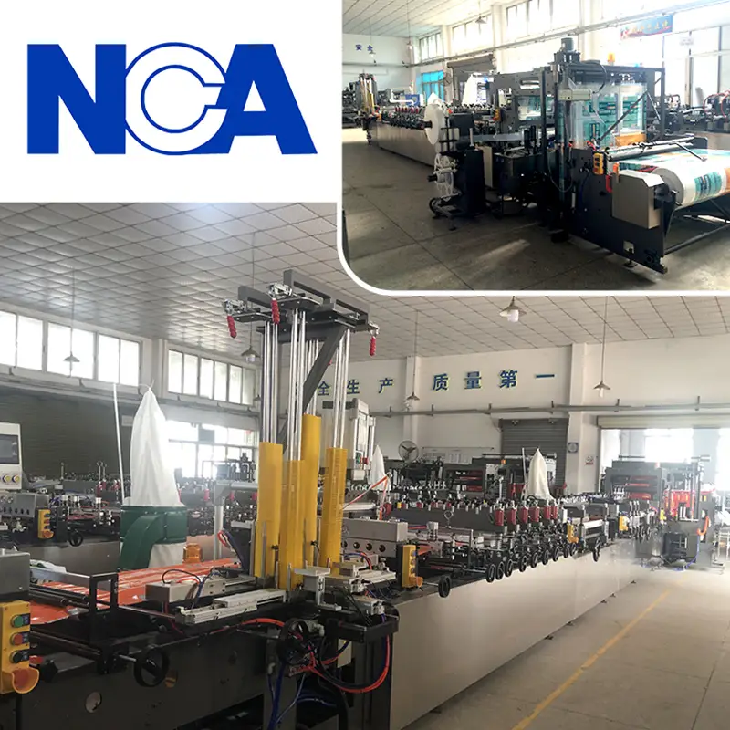 Three-side Seal Bag Making And Handle Pressing Machine NCA600SKW 1