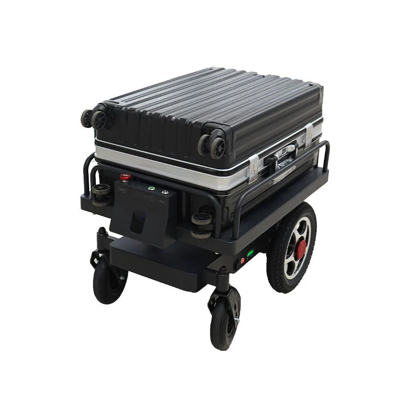Heavy Duty 100KG Four-wheel Cargo Trolley Automatic Human Following Cart Robot FOLO-100 1