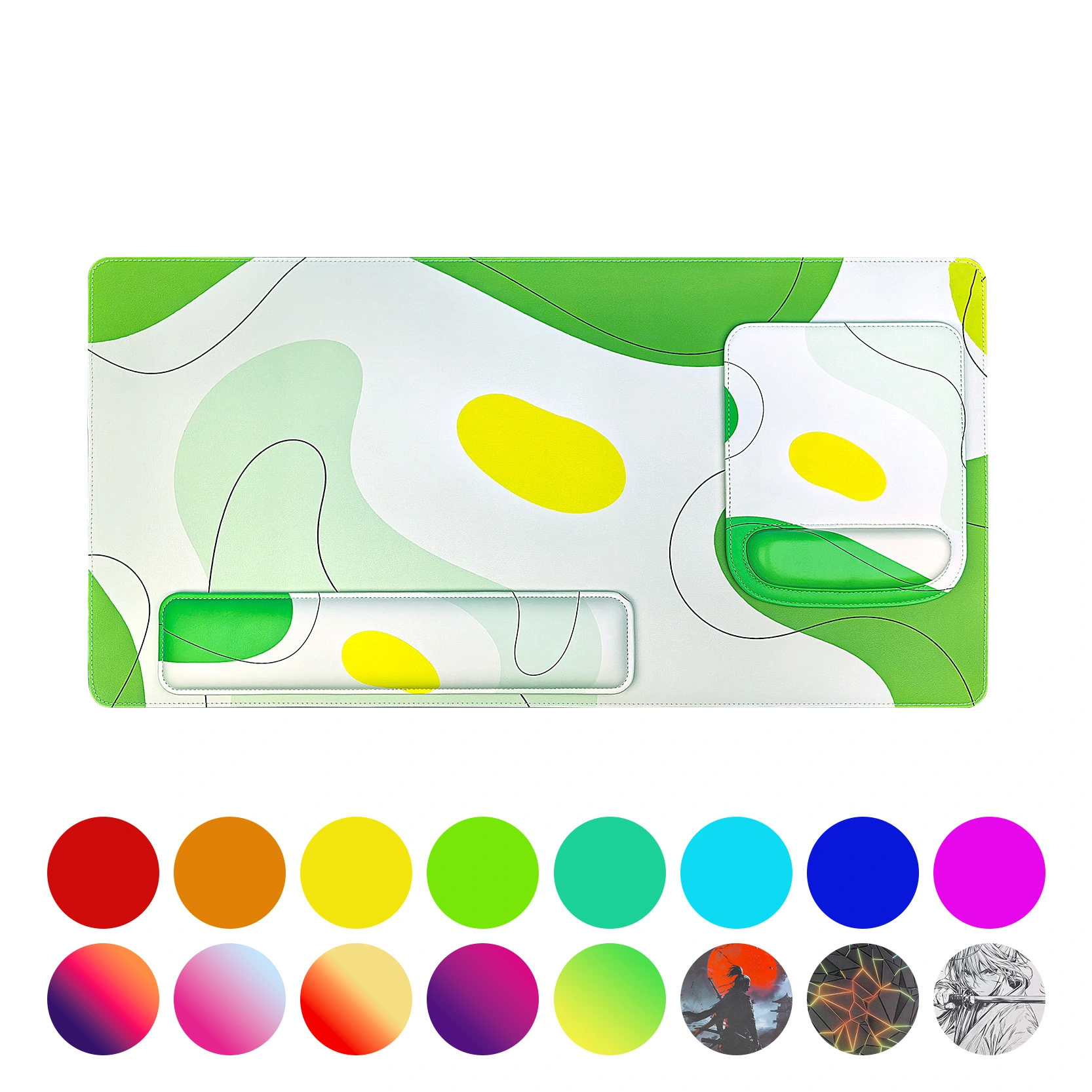 3-in-1 Leather Desk Pad Set with Memory Foam Supports Complete Professional Workspace Solution 1