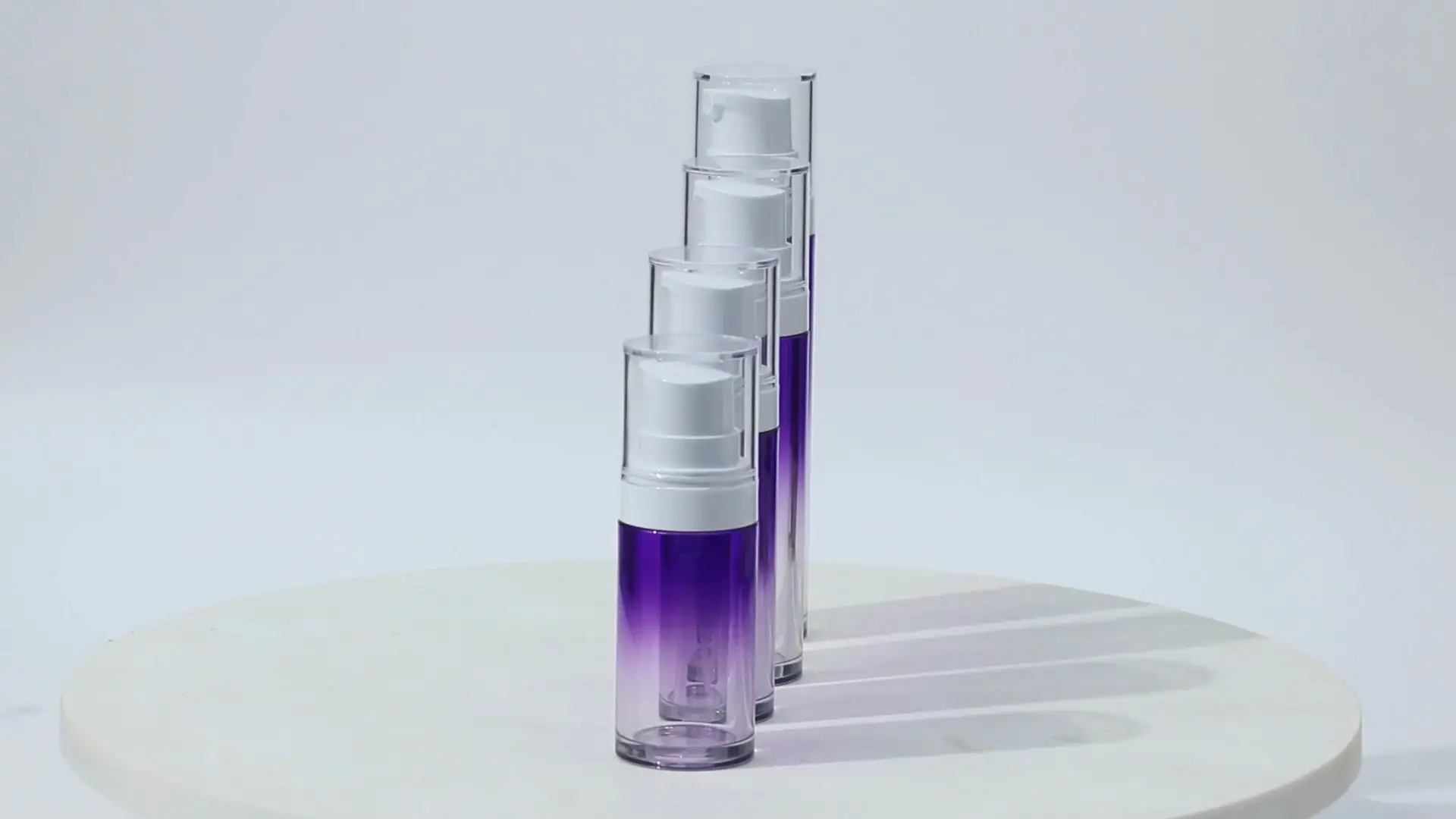 Botellas cosméticas ecológicas de PET con degradado brillante de 30 ml, 40 ml, 50 ml y 60 ml 1