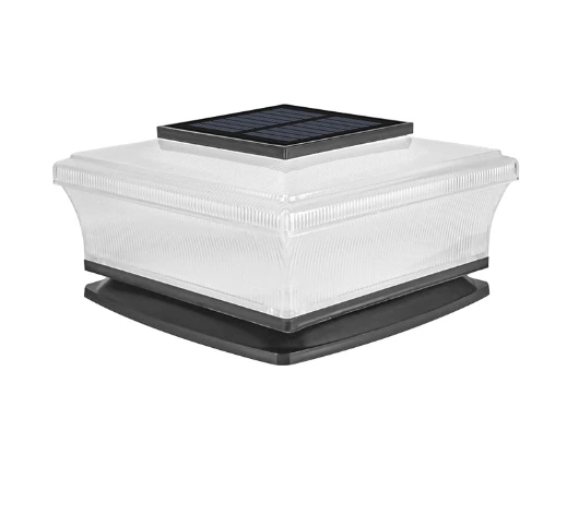 Solar-Powered Bollard Lights Villa Gatepost Lights Outdoor Waterproof Garden Lights 1