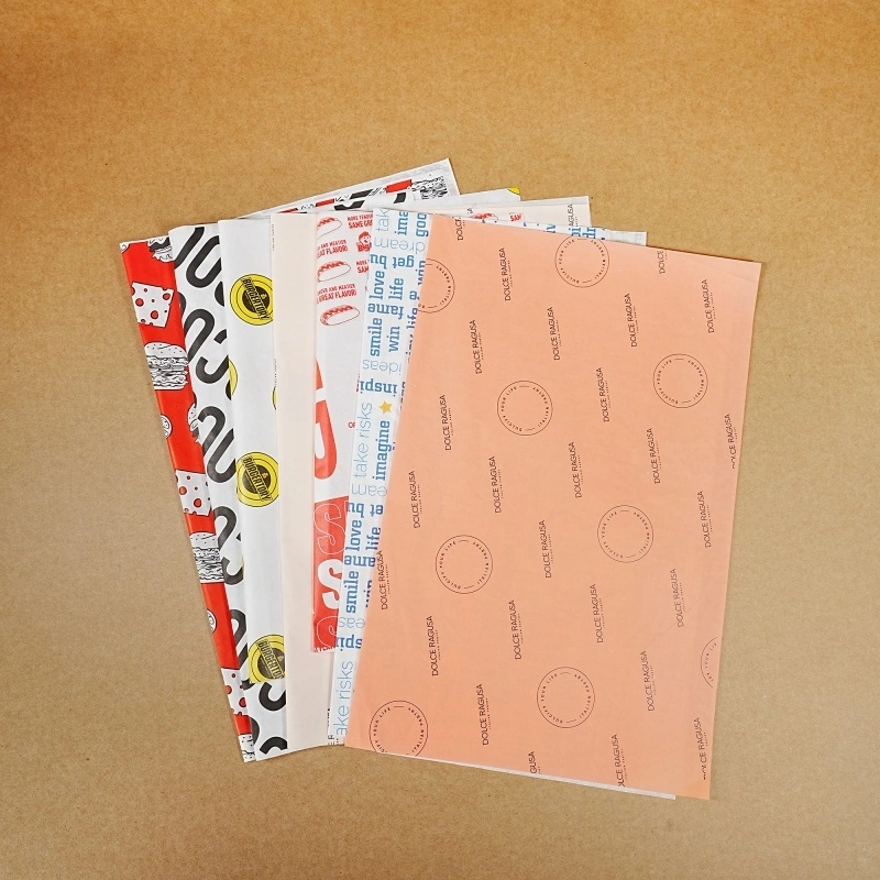 WELM Customized Logo Disposable Fast Food Restaurant Greaseproof Paper Burger Sandwich Packaging Paper 1