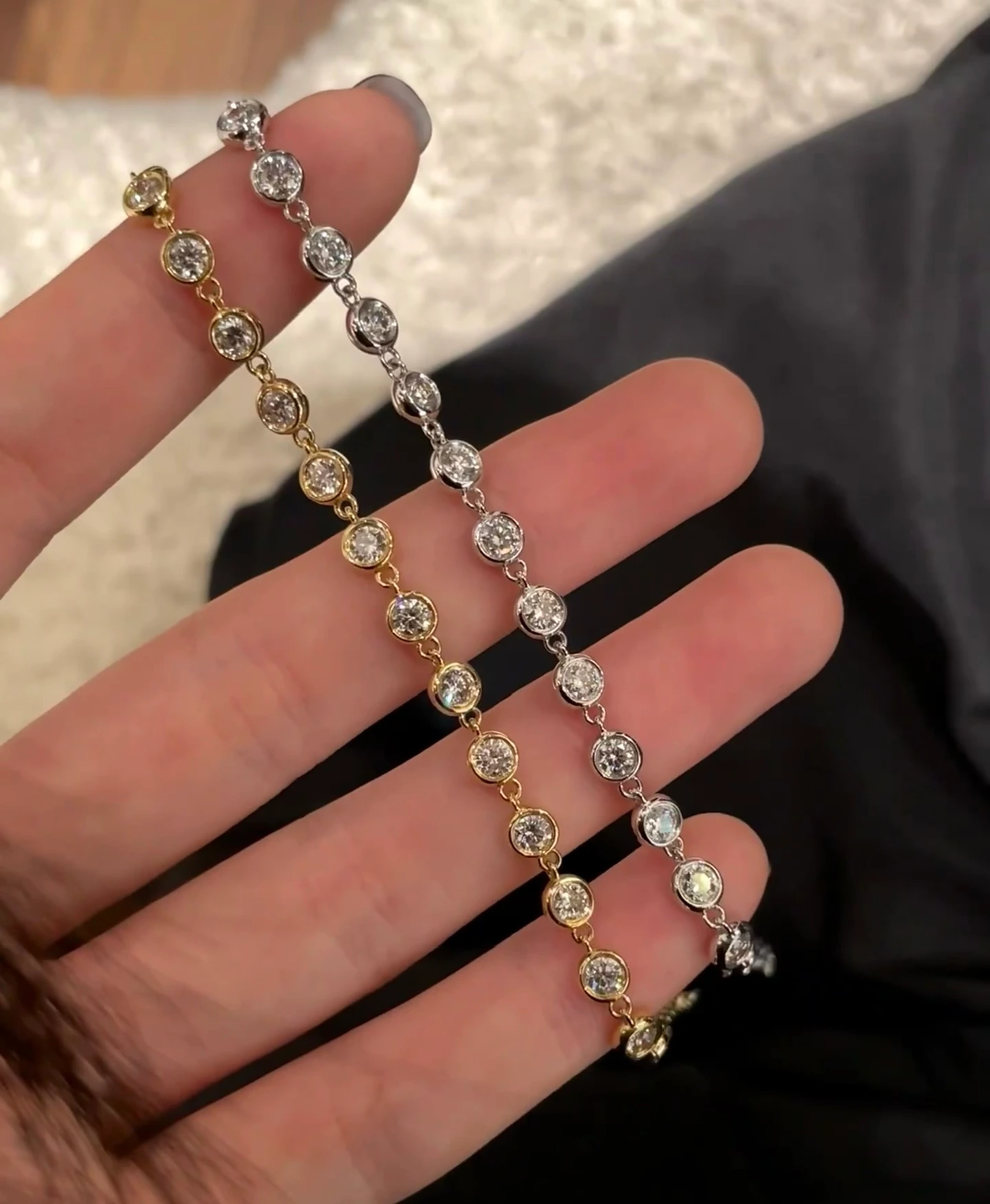 18K Lab Diamond Bracelet Bubble diamond bracelet with IGI certification 1