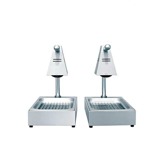 Kaesid 스테인리스 스틸 프렌치 프라이 워머 및 가열 램프가 있는 덤핑 스테이션 1